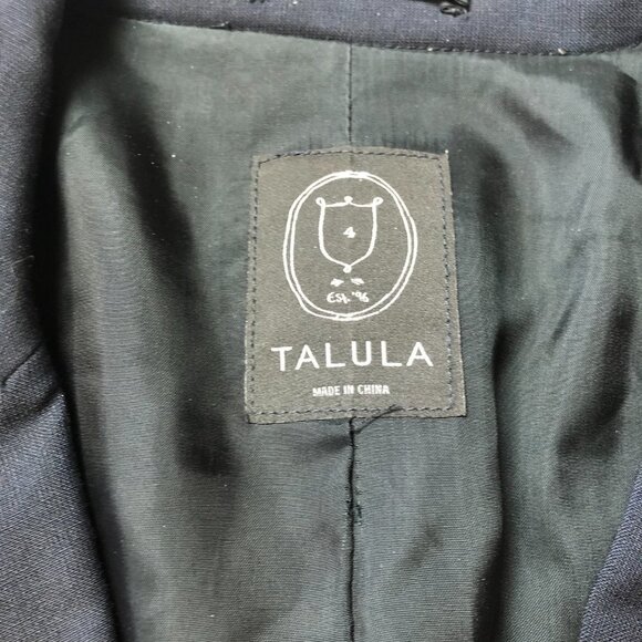 Aritzia Talula Navy Exeter Boyfriend Wool Blend Blazer Size 4 - Picture 5 of 11